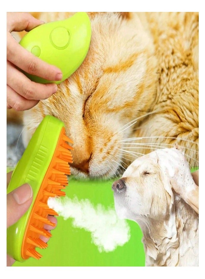 Cat Steam Brush, 3 in 1 Cat and Dog Undercoat Brushes for Grooming, Self Cleaning Steam Cat Brush for Massage, Cat Grooming Brush for Removing Tangled and Loose Hair - Image 3