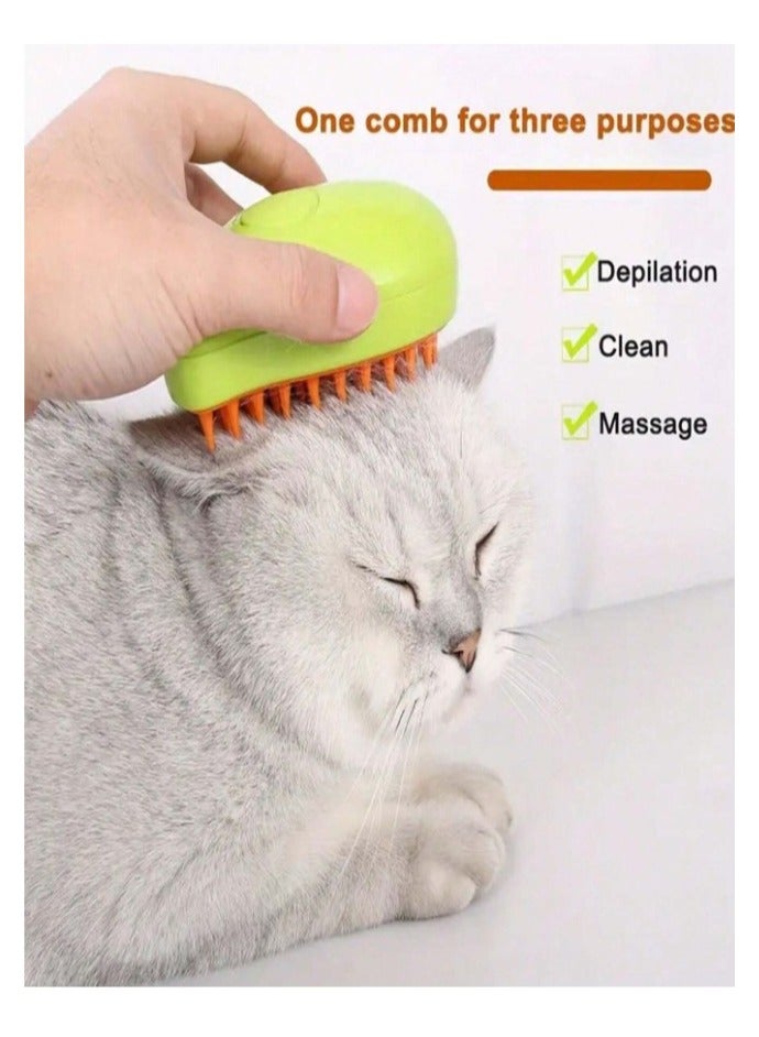 Cat Steam Brush, 3 in 1 Cat and Dog Undercoat Brushes for Grooming, Self Cleaning Steam Cat Brush for Massage, Cat Grooming Brush for Removing Tangled and Loose Hair - Image 5