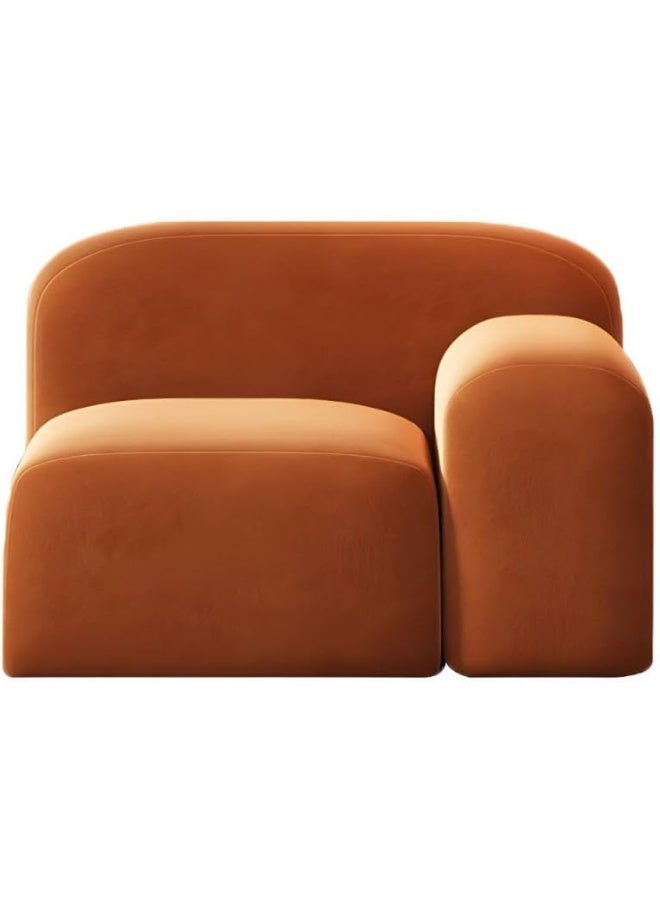 Ripple FURNITURE UAE Homes Contemporary Round-Arm Wool Sofa, Vibrant Orange, Living Room Furniture  - Image 5
