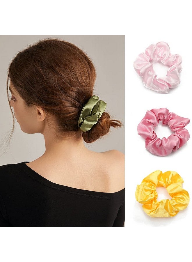 Yanwenx 60 Pcs Scrunchies Soft Velvet Scrunchies And Satin Hair Scrunchies For Girls Silk Elastic Hair Ties Scrunchies For Women Hair Accessories With Gift Bag - Image 5