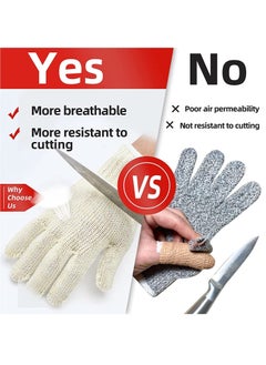 KASTWAVE Level 8 Cut Resistant Gloves Mandoline Gloves Reliable Cutting Gloves Food Grade for Kitchen Mandoline Slicing, Meat Cutting, Oyster Shucking (XL)  - Image 2
