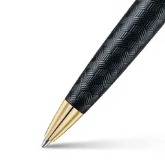 Sheaffer PEN SHEAFFER 300 E9347 ENGRAVED MATT BLACK BARREL AND SHINY CHROME CAP,PVD GOLD TRIMS BP