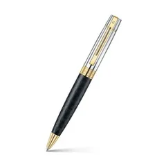 Sheaffer PEN SHEAFFER 300 E9347 ENGRAVED MATT BLACK BARREL AND SHINY CHROME CAP,PVD GOLD TRIMS BP
