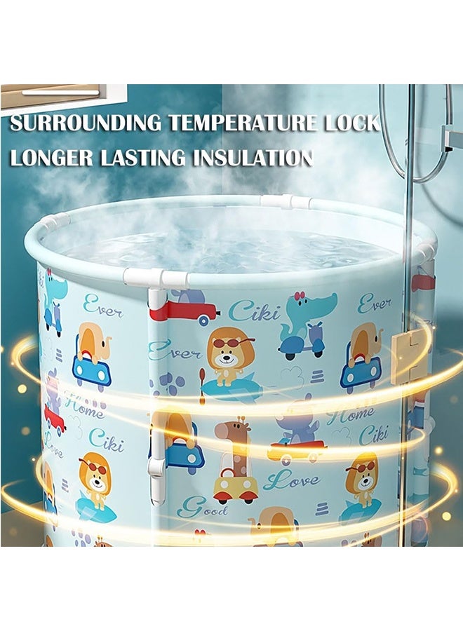 JCB CHIC Linen Dirty Laundry Basket Foldable Round Waterproof Organizer Bucket Clothing , Foldable Bathtub for Baby, Kids, Adults,Children Toy Large Capacity Storage(pink) - Image 3