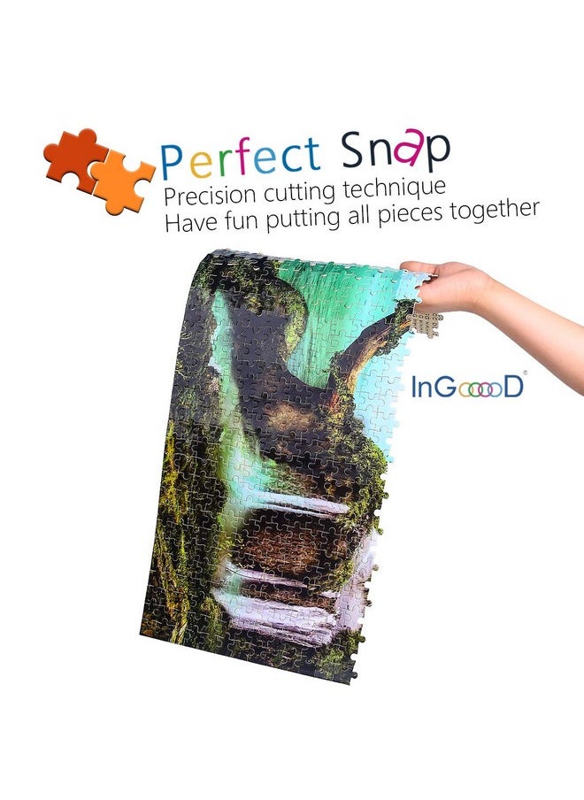 Ingooood Ingooood- Jigsaw Puzzle 1000 Pieces- Fantasy Series- Home on The Waterfall Tree_IG-0649 Entertainment Toys for Adult Special Graduation or Birthday Gift Home Decor  - Image 5