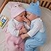 ADFO Lifelike Reborn Baby Dolls Twins 17 inch Soft Vinyl Baby Dolls Realistic Newborn Real Life Baby Boy Girl Dolls with Clothes and Toy Gift for Kids Age 3 - Image 2