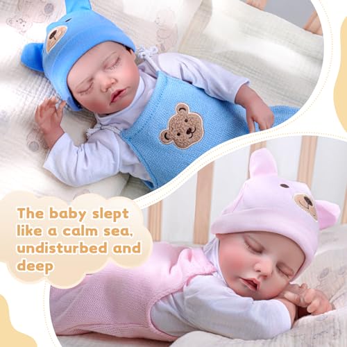 ADFO Lifelike Reborn Baby Dolls Twins 17 inch Soft Vinyl Baby Dolls Realistic Newborn Real Life Baby Boy Girl Dolls with Clothes and Toy Gift for Kids Age 3 - Image 5