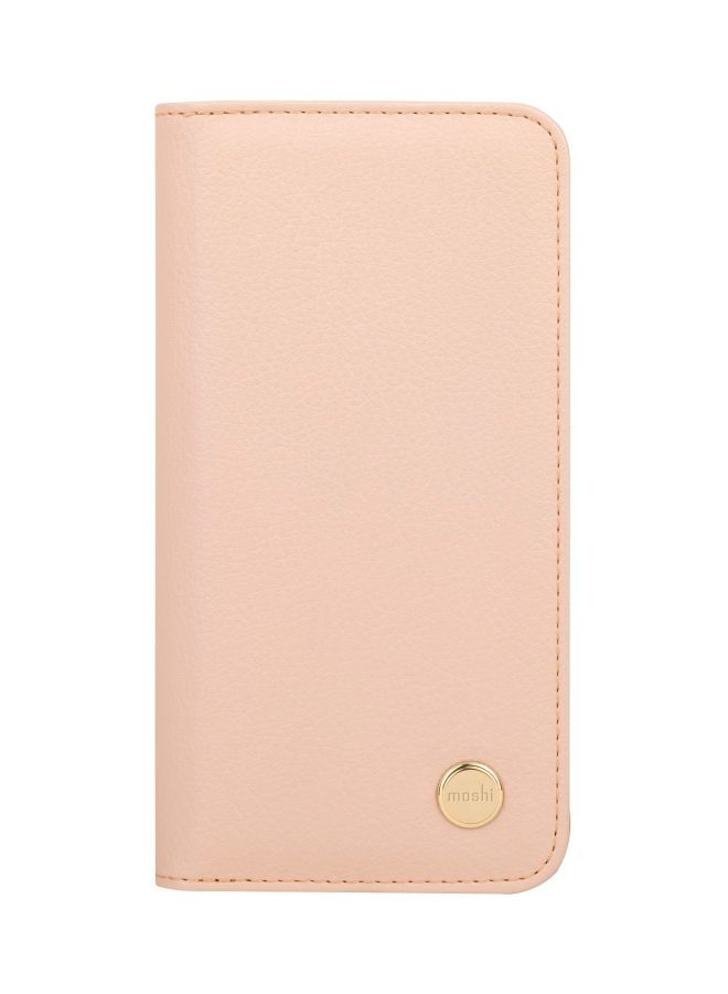 NIBEMINENT 3-In-1 Leather Case For iPhone 12 Mini Beige - Image 1