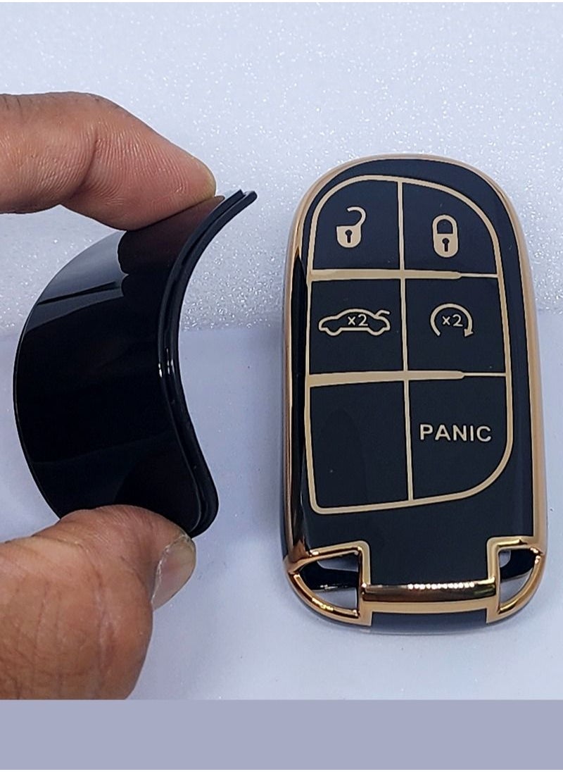 Service Zone - 5 Buttons Silicon Car Key Cover For Jeep Dodge Chrysler - Image 1