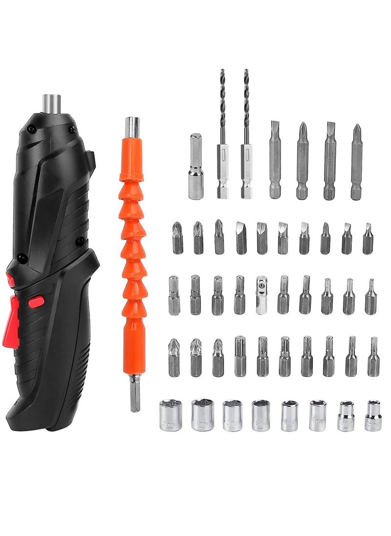 Generic - Cordless Drill Set, Rechargeable Power Screwdriver Set, With LED Lights, Suitcase, 47PCS Drill/Screwdriver Accessories, Suitable For Home and Office Manual Tools - Image 1