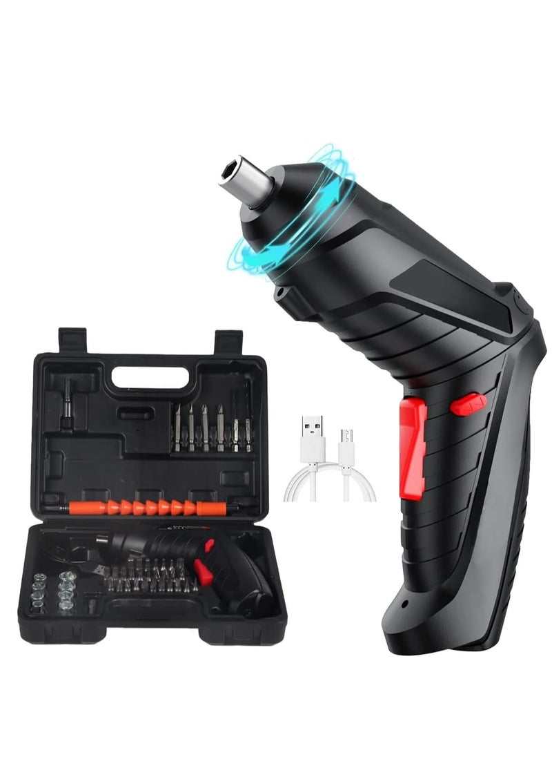 Generic - Cordless Drill Set, Rechargeable Power Screwdriver Set, With LED Lights, Suitcase, 47PCS Drill/Screwdriver Accessories, Suitable For Home and Office Manual Tools - Image 1