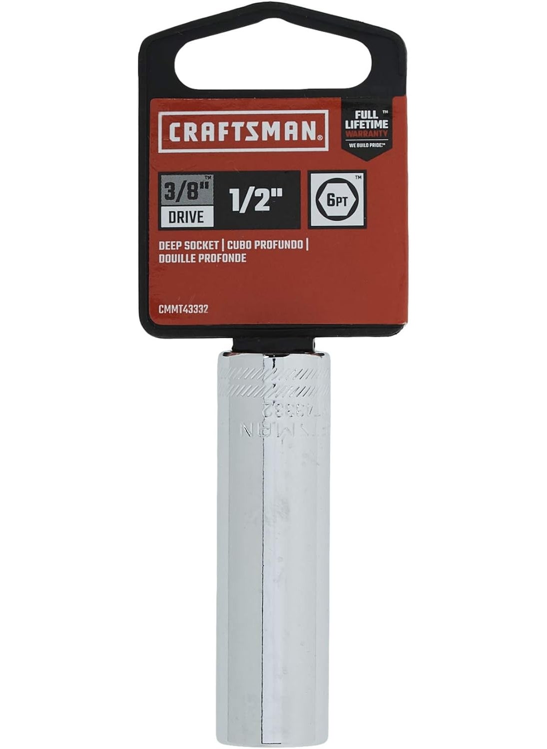 CRAFTSMAN CRAFTSMAN Deep Socket SAE 38Inch Drive 12Inch 6Point CMMT43332  - Image 4