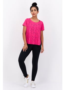 Women Regular Fit Short Sleeve Running T-Shirt, Pink - pzsku/ZC02850E496397E4C2984Z/45/_/1737641826/597e756f-27f8-4a67-b6ed-1e8623c444ae