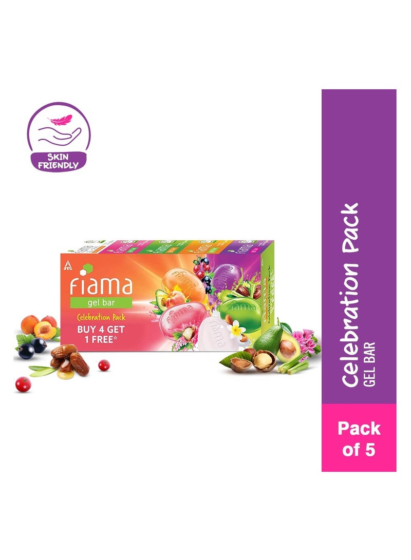 Fiama Gel Bar Celebration Pack with 5 unique Gel Bars, 125g (Buy 4 get 1 Free) - Image 2