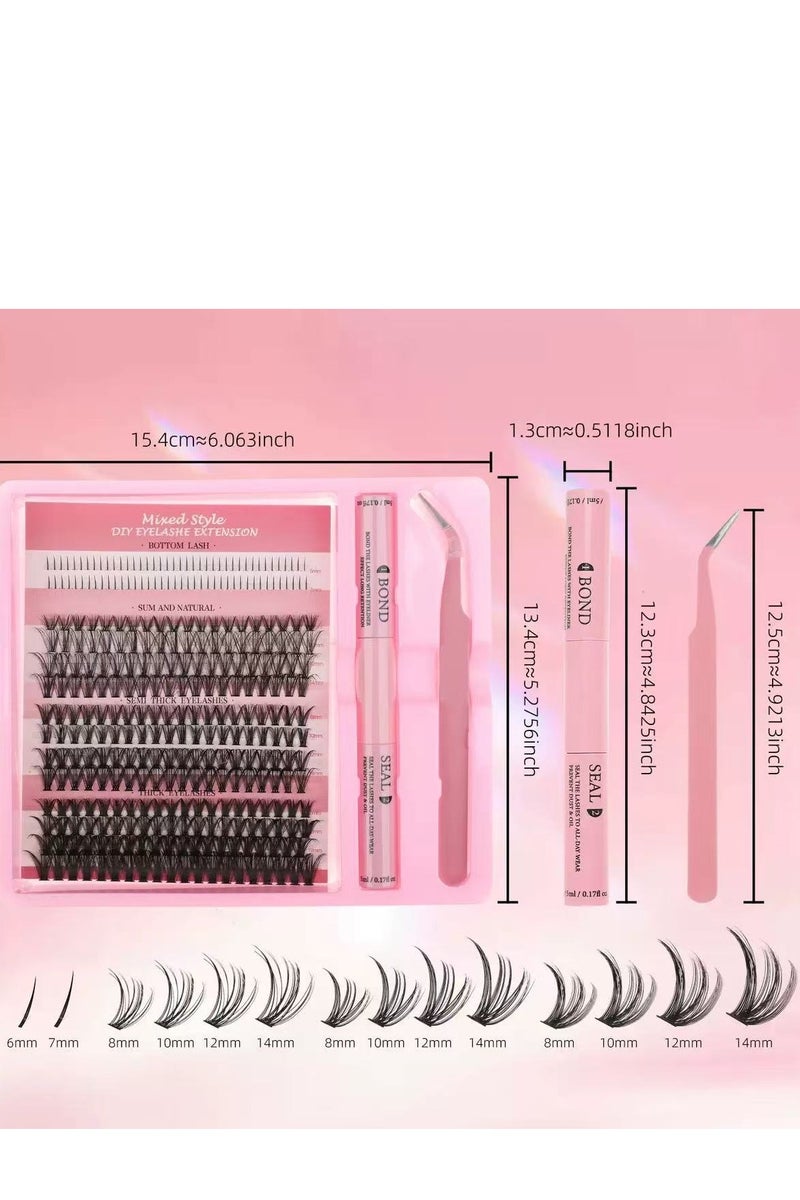 JOSQUEWNN 320 Clusters of Dense Segmented False Eyelashes, Mixed upper and lower false eyelashes, 5-16mm Single Cluster Lashes, Perfect for Creating Natural and Enchanting Eyes, Suitable for Daily Makeup and Special Occasions. - Image 5