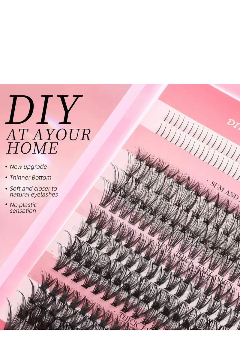 JOSQUEWNN 320 Clusters of Dense Segmented False Eyelashes, Mixed upper and lower false eyelashes, 5-16mm Single Cluster Lashes, Perfect for Creating Natural and Enchanting Eyes, Suitable for Daily Makeup and Special Occasions. - Image 2