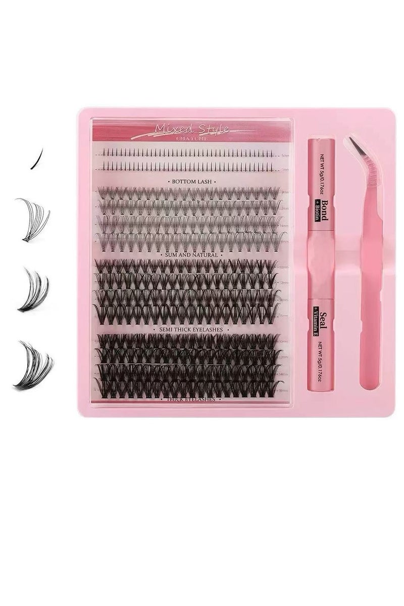 JOSQUEWNN 320 Clusters of Dense Segmented False Eyelashes, Mixed upper and lower false eyelashes, 5-16mm Single Cluster Lashes, Perfect for Creating Natural and Enchanting Eyes, Suitable for Daily Makeup and Special Occasions. - Image 4