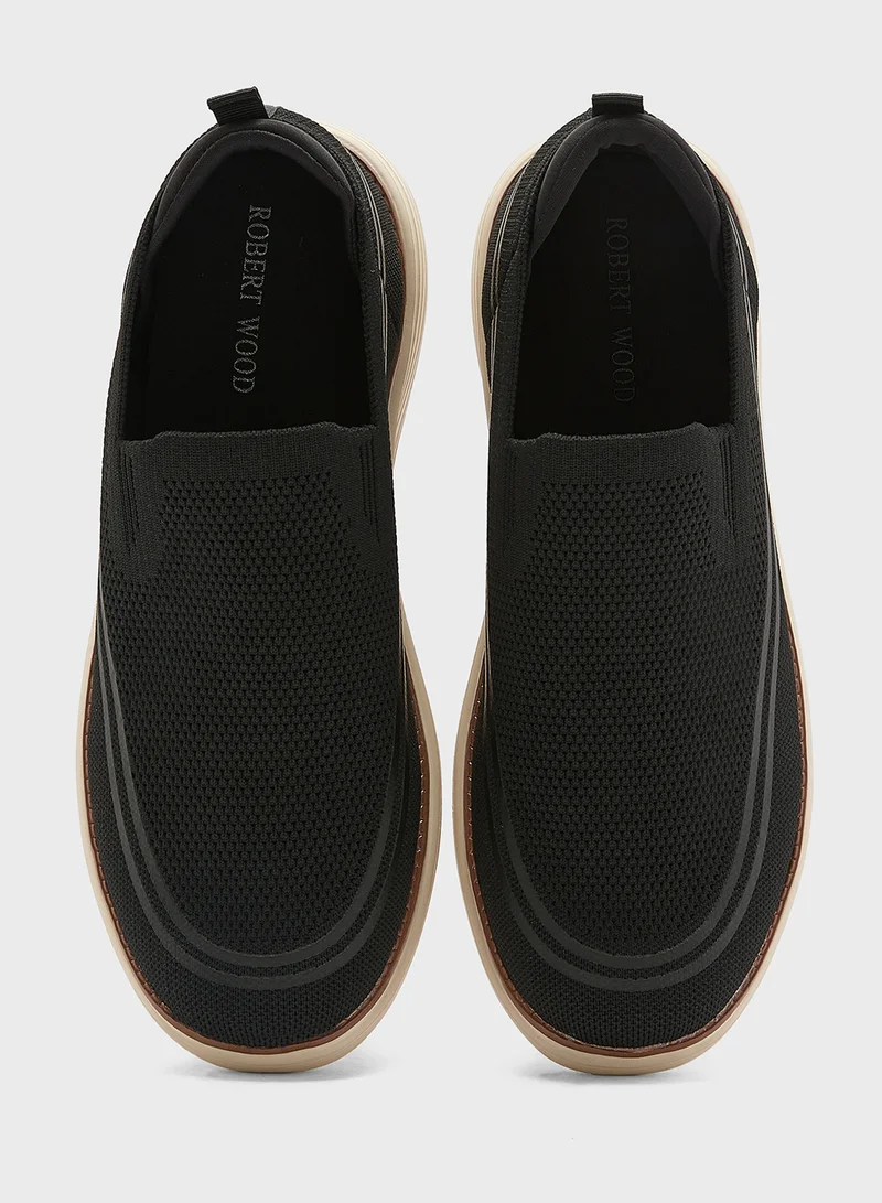 Robert Wood Casual Knitted Slip Ons