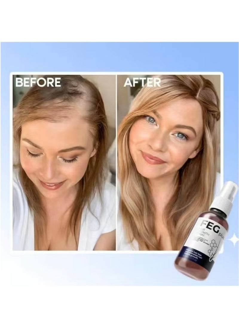 FEG Plus Thicker Hair Growth Spray – Fast-Acting Formula for Fuller Hair – 50 ml - Image 3