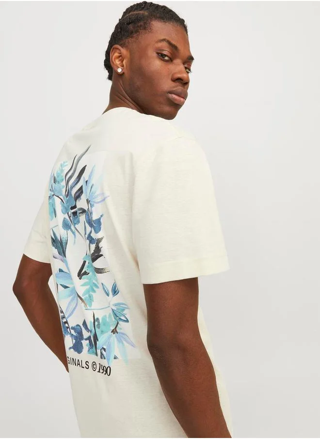 JACK & JONES Relaxed Fit Back Graphic Crew Neck T-Shirt