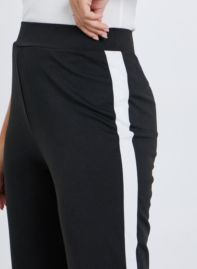 ستايلي بنطال مخطط بقصة أرجل واسعة - Image 4