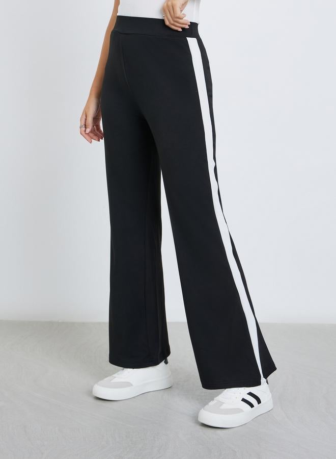 ستايلي بنطال مخطط بقصة أرجل واسعة - Image 3