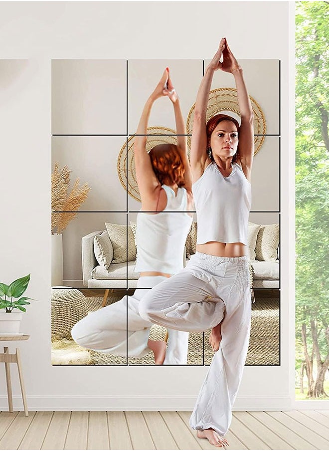 Golden - Mirror Wall Four Piece Collage Full-length Mirror Full-Length Mirror Dressing Mirror Bathroom Makeup Mirror - Image 1