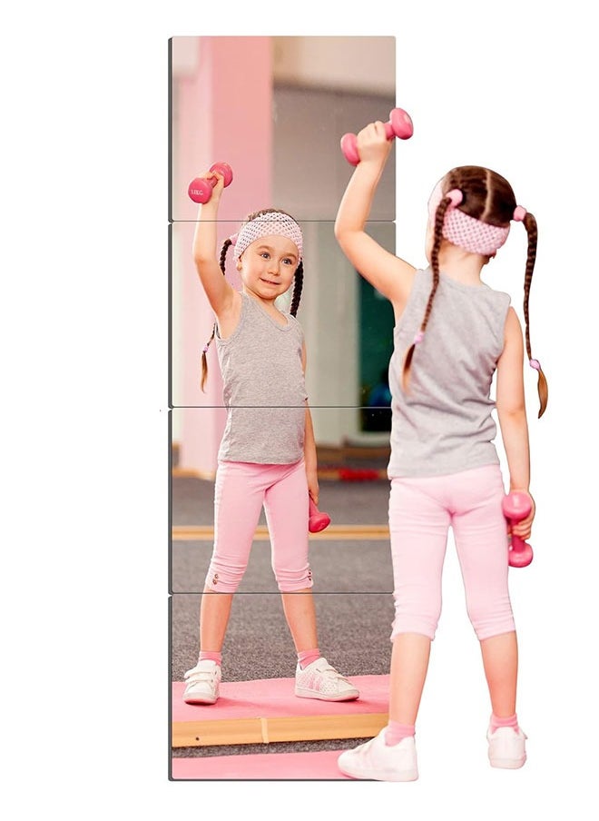 Golden - Mirror Wall Four Piece Collage Full-length Mirror Full-Length Mirror Dressing Mirror Bathroom Makeup Mirror - Image 1