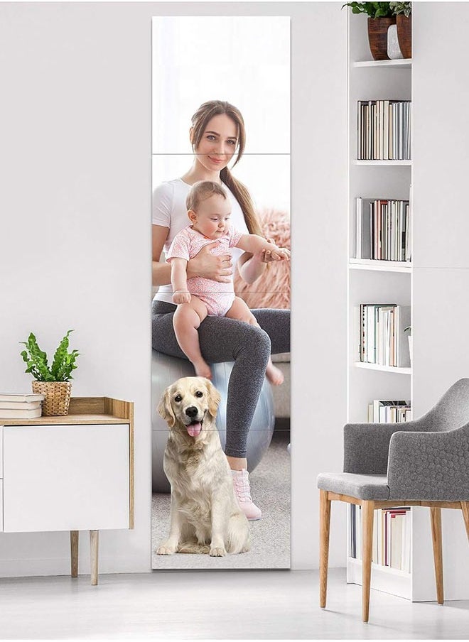 Golden - Mirror Wall Four Piece Collage Full-length Mirror Full-Length Mirror Dressing Mirror Bathroom Makeup Mirror - Image 1