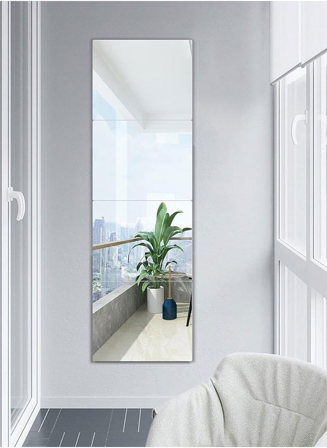 Golden - Mirror Wall Four Piece Collage Full-length Mirror Full-Length Mirror Dressing Mirror Bathroom Makeup Mirror - Image 1