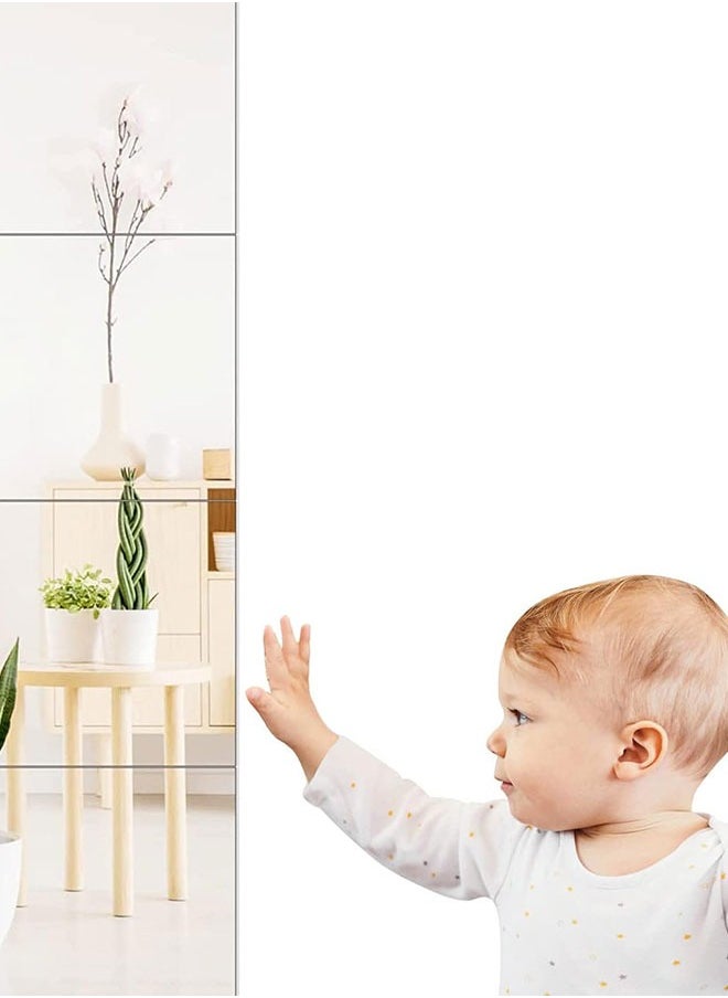 Golden - Mirror Wall Four Piece Collage Full-length Mirror Full-Length Mirror Dressing Mirror Bathroom Makeup Mirror - Image 1