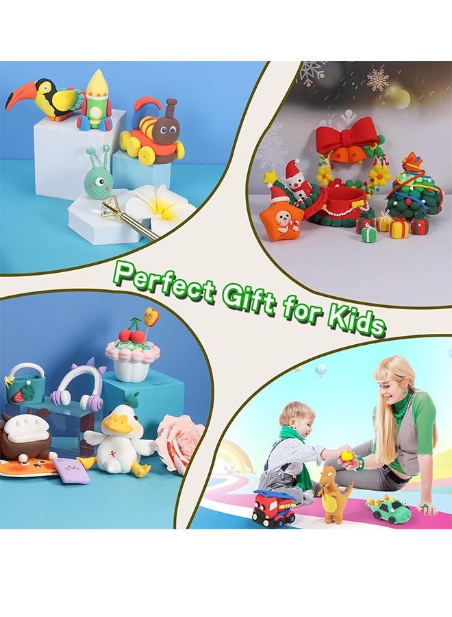 72 Pcs DIY Modeling Clay Air Dry Multicolour Bouncing Clay with 3 Sculpting Tools,Safe and Non-Toxic, Ideal Gift for Kids( 36 Colors) - Image 4