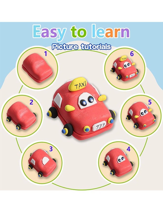 72 Pcs DIY Modeling Clay Air Dry Multicolour Bouncing Clay with 3 Sculpting Tools,Safe and Non-Toxic, Ideal Gift for Kids( 36 Colors) - Image 5