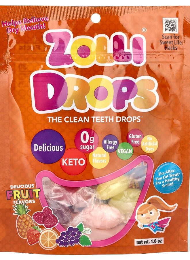 Zolli Drops The Clean Teeth Drops Delicious Fruit 1.6 oz