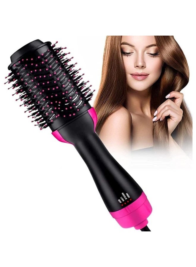 فرشاة ومجفف شعر بالهواء الساخن في منتج واحد أسود/وردي - Image 1