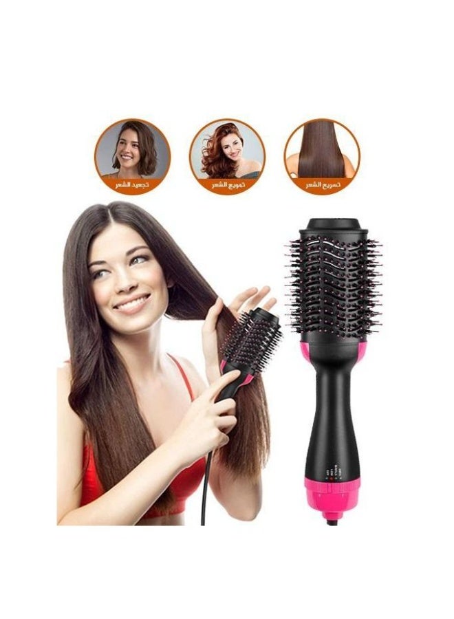 فرشاة ومجفف شعر بالهواء الساخن في منتج واحد أسود/وردي - Image 4