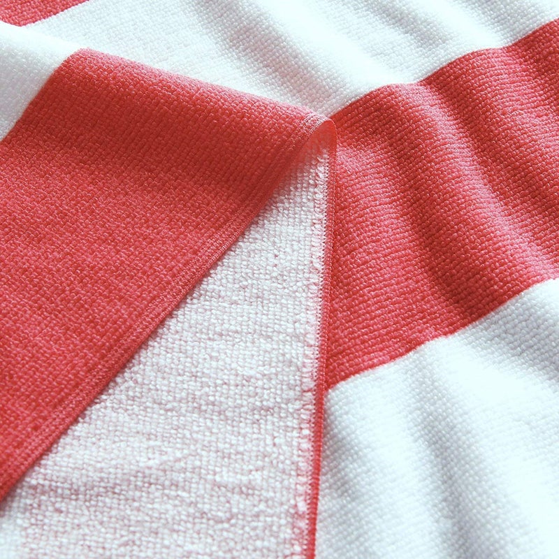 AMZ Large Beach & Pool Towel - 30"x60" Oversized Cabana Stripe, Hotel Quality-Luxuriously Soft, Absorbent & Plush Towel - Image 4