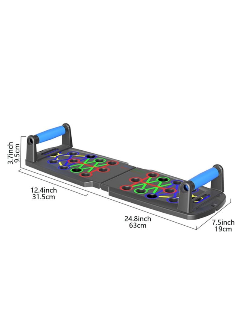 THE ARTFUL BLEND 15-in-1 Push Up Board – Multi-Functional Home Gym Equipment for Men & Women | Foldable Chest & Arm Strength Training System with Resistance Bands & Accessories | Portable Fitness Equipment for Full-Body Workouts  - Image 5
