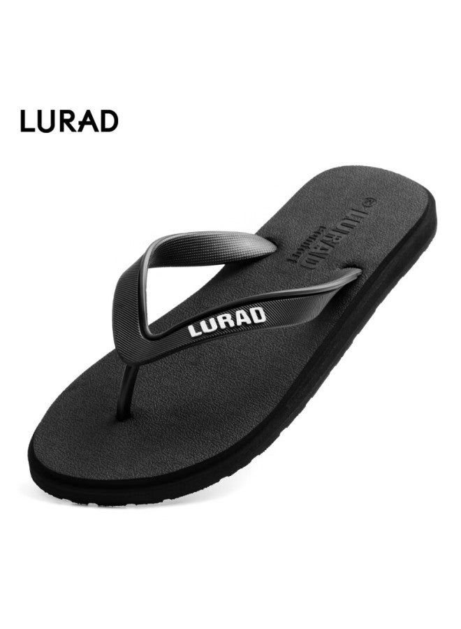 LURAD صنادل شاطئية للرجال، أنيقة ومتينة، سوداء، مقاس 41-42 - Image 2