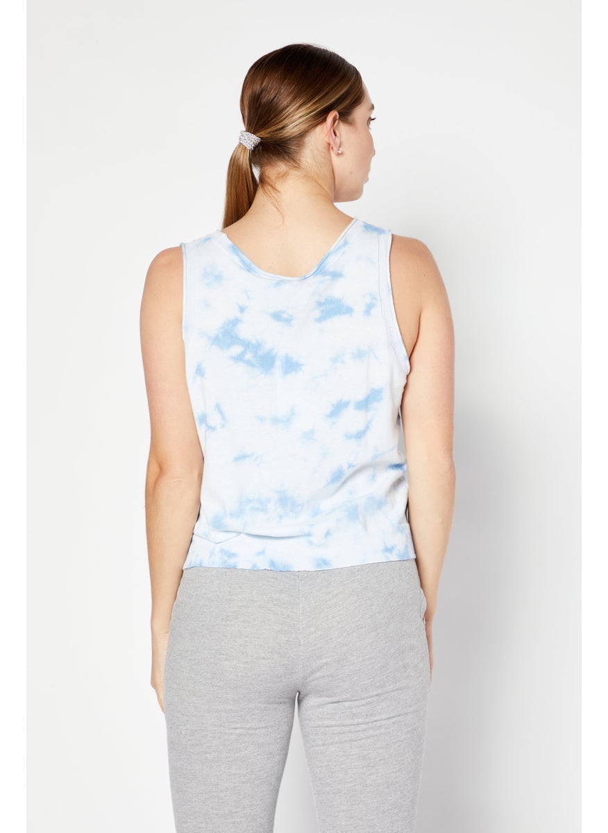 Women Round Neck Sleeveless Tie Dye Top, Blue Combo - pzsku/ZC028D8E0F6485C6EA598Z/45/_/1737295994/c080a5b4-eccc-4739-afe7-136180cccb53