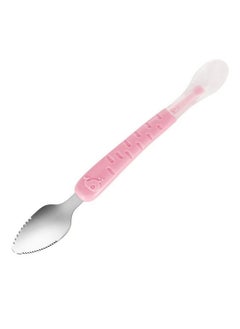 Snowie Soft Fruit Spoon With Scraper For Baby Feeding 2 In 1 Multifunction Serrated Grapefruit Fruit Spoon For Kids Toldder  - Image 2