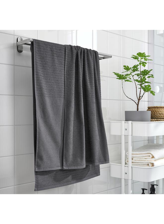 Bath sheet, dark grey, 100x150 cm  - Image 3