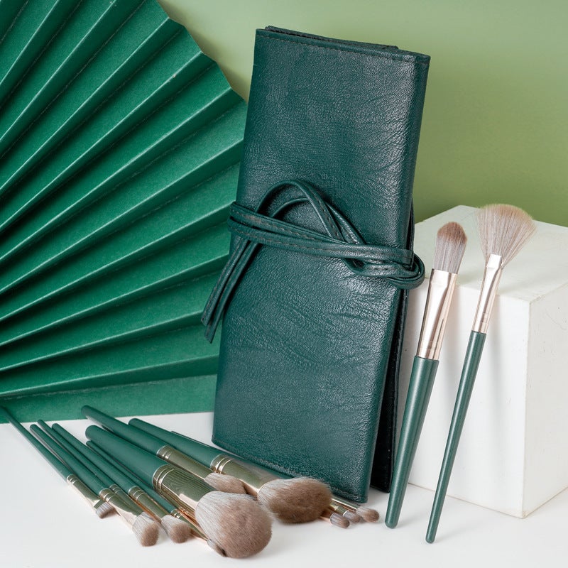 Huayang 14 Green Cloud Makeup Brush Suit Cangzhou Super Soft Powder Foundation Brush Blush Brush Beauty Tools - Image 4