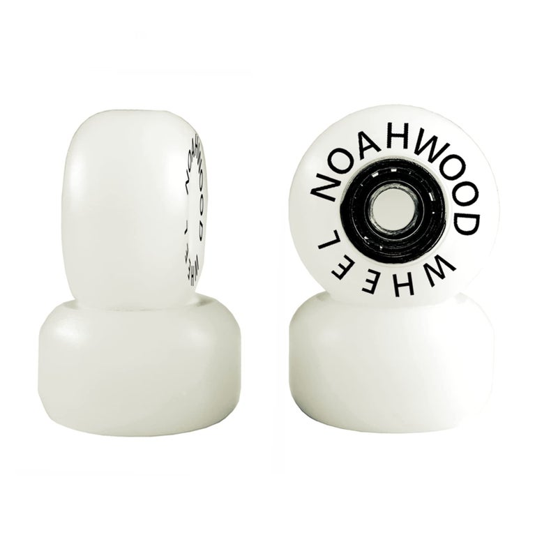 NOAHWOOD Fingerboards PRO Parts Handmade Wheel AntiFake Black Logo can be Erased White ii 4 Pcs - Image 2
