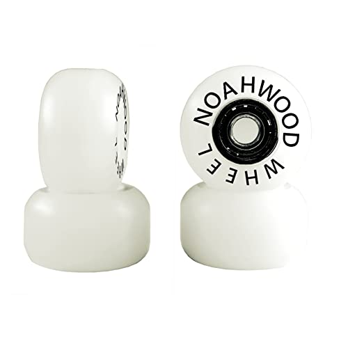 NOAHWOOD Fingerboards PRO Parts Handmade Wheel AntiFake Black Logo can be Erased White ii 4 Pcs - Image 1