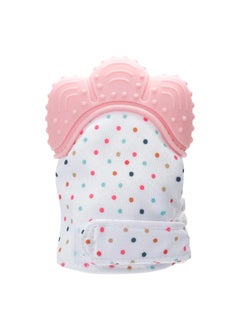 Pikkaboo Organic 2in1 BPA Free nonslip baby mitten teether & pacifier - Pink  - Image 3