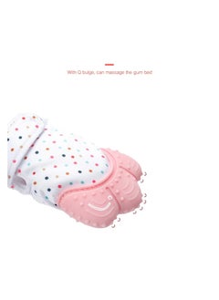Pikkaboo Organic 2in1 BPA Free nonslip baby mitten teether & pacifier - Pink  - Image 5