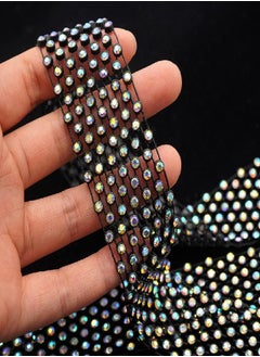Glamorstar Glamorstar Rhinestone Neck Tie Gift for Women (Black Colorful, One Size)  - Image 1