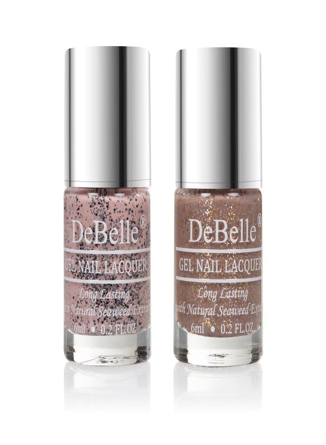 DeBelle Gel Nail Lacquers Combo of 2 - Inspiring Ira & Angelic Saira (6 ml each) - Image 1
