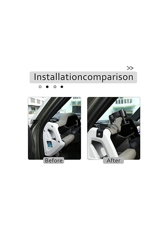 Green Tiger Alumium Alloy/ABS Car Interior Center Console Dashboard Main Co-Pilot Air Vent Mobile Phone Holder for Land Rover Defender 110 2020 2021 2022 Car Accessories (Style 2) - Image 3